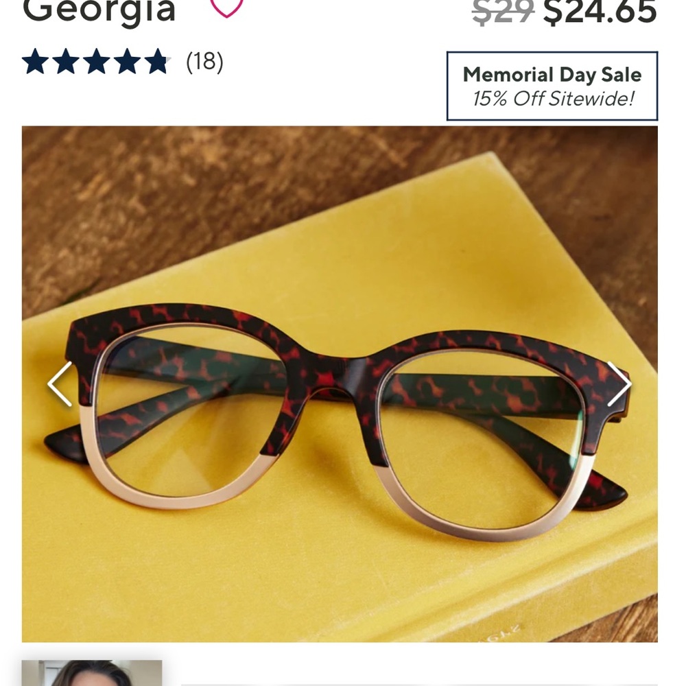 Peppers “Georgia” Tortoise/Gold 2.5x/Blue Light Glasses